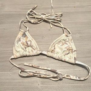 Montce Swim floral bikini triangle top
